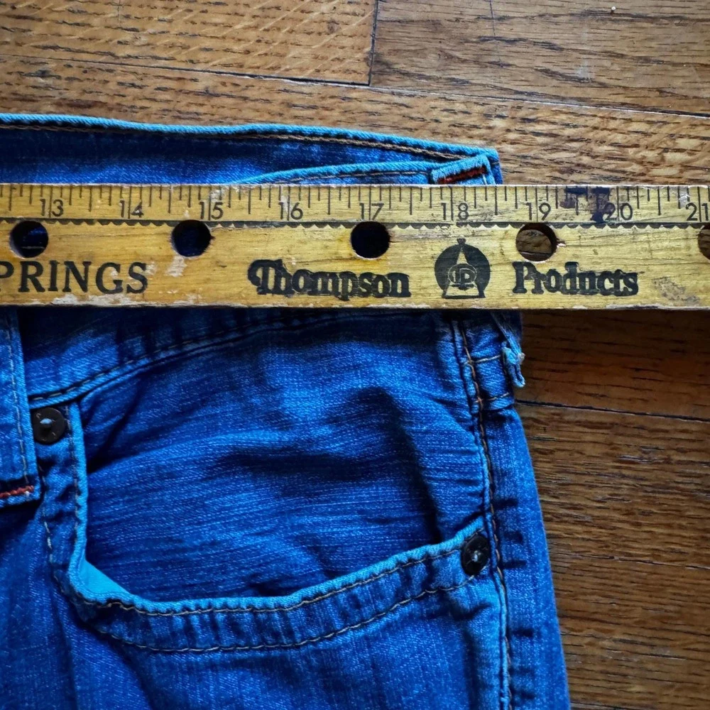 True Religion Joey Jeans Mens Size 36x33 Bootcut Denim Made in‎ USA Dark Wash